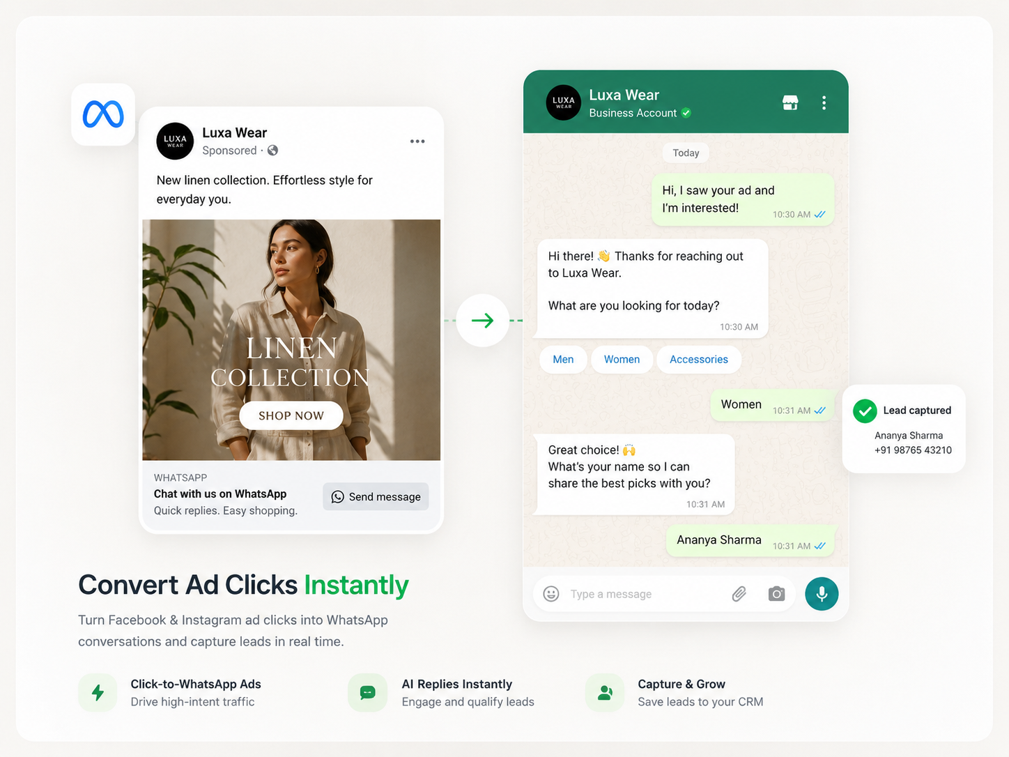 Convert Ad Clicks Instantly mockup